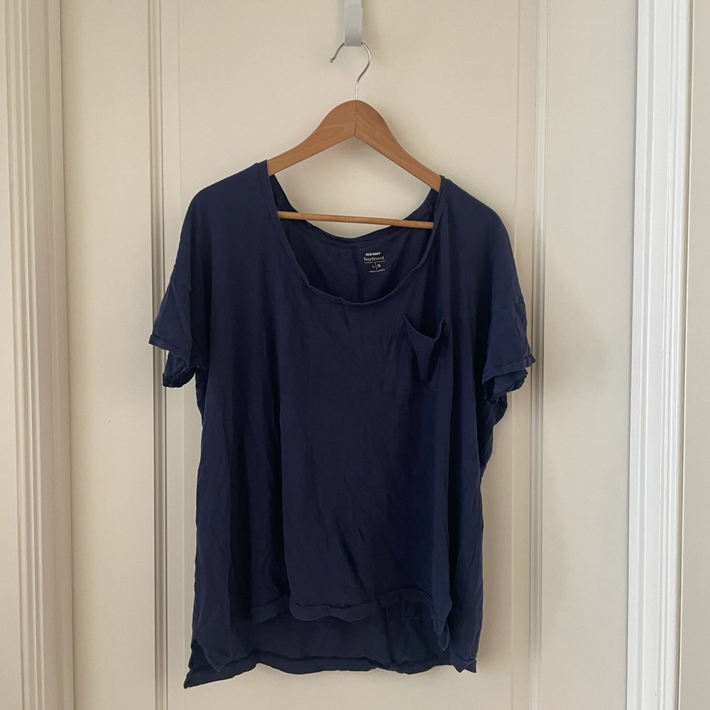 Navy pocket boyfriend t shirt